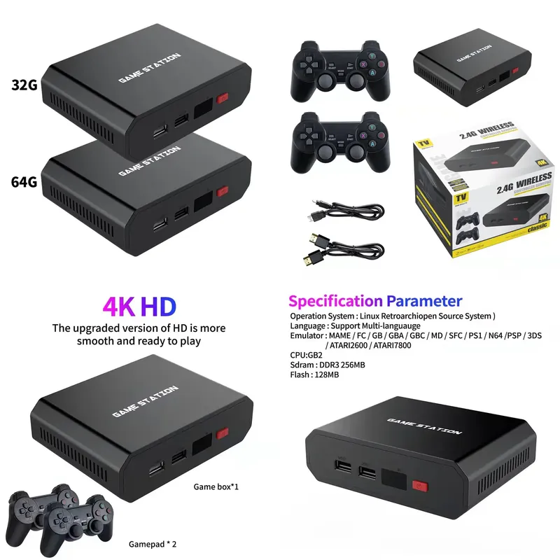 Gaming Accessories Console - Consola de Videojuegos HD M8plus, Caja