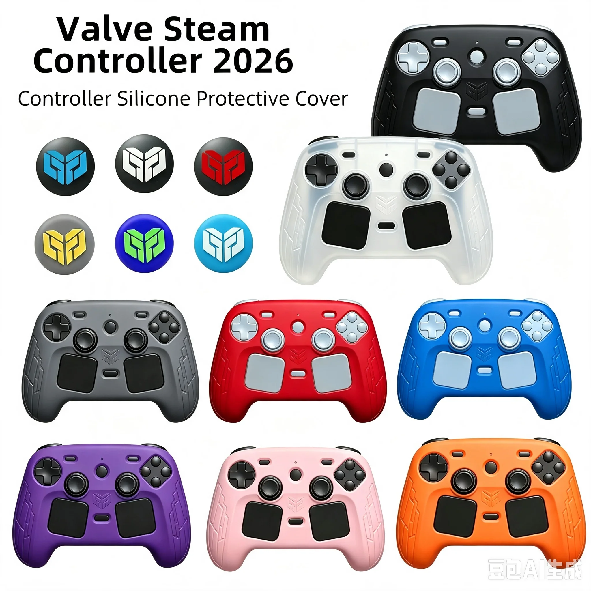 Controller Grip Cover - Funda Antideslizante para Controlador Steam 2