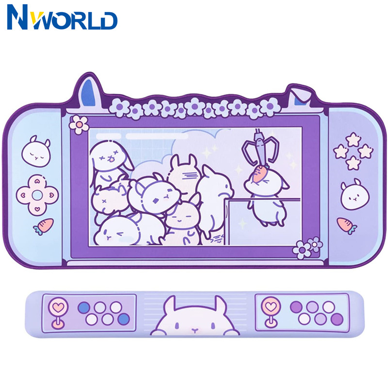 Gaming Accessories Pink - Alfombrilla de ratón grande Kawaii para